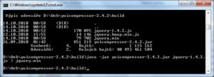 YUI Compressor je možné používat v příkazové řádce Windows