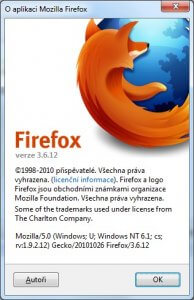 Mozilla Firefox 3.6.12 – pomalu umírající prohlížeč.